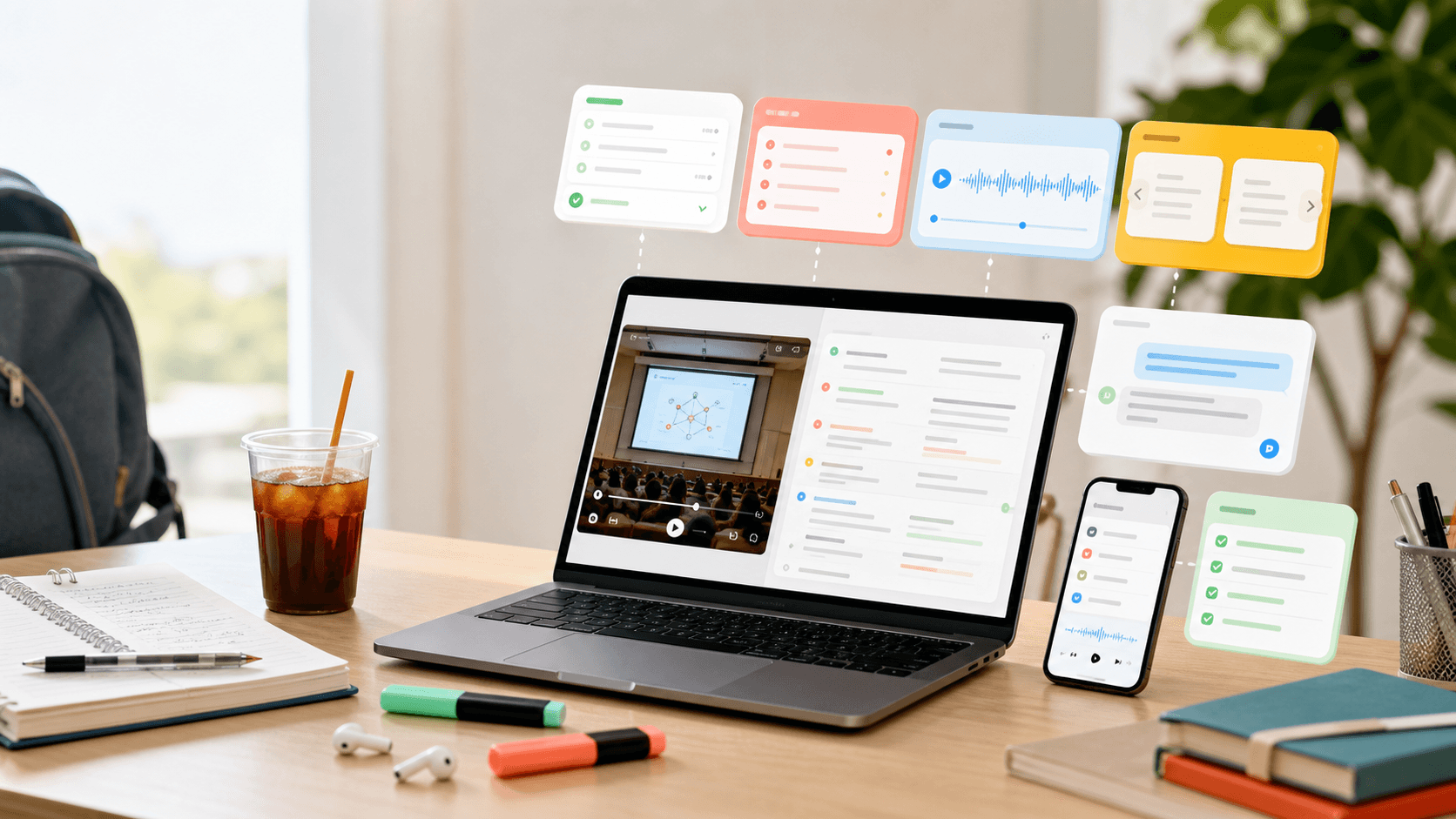 Capsule Study turns class material into notes, flashcards, Q&A, and mind maps